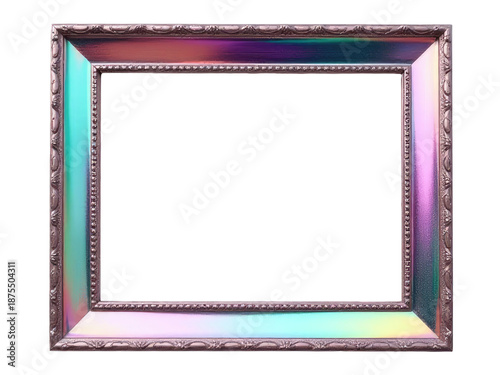 A simple picture frame sitting on a plain white background