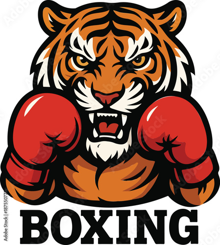 boxing tiger vector transparent