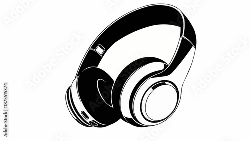 headphones isolated on white background