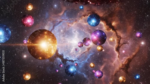 Wallpaper Mural Cosmic spheres in nebula Torontodigital.ca