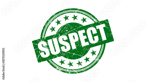 Suspect stamp with grunge texture