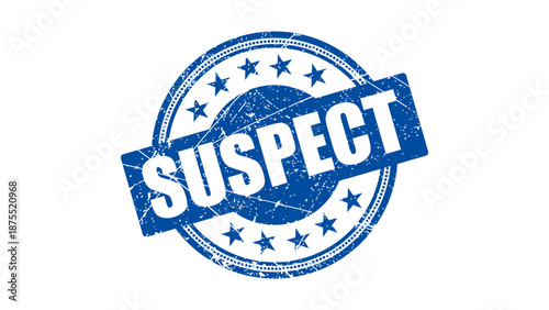 Suspect stamp with grunge texture