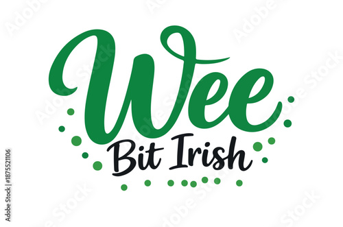 Basic RGBStunning Wee Bit Irish logo with green and black text
