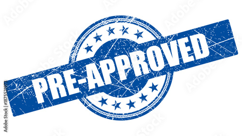 Pre approved stamp with grunge texture