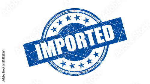 Imported stamp with grunge texture