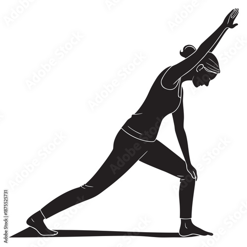 Woman performing yoga pose