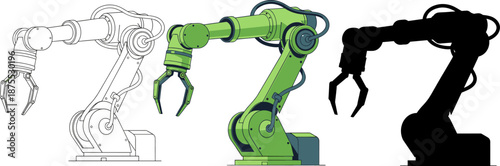 Automated Industrial Robotic Arm for Factory Manufacturing