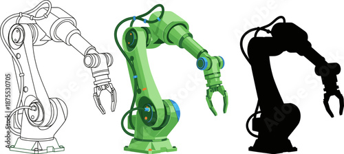 Heavy Duty Industrial Robotic Arm for Manufacturing and Automation.