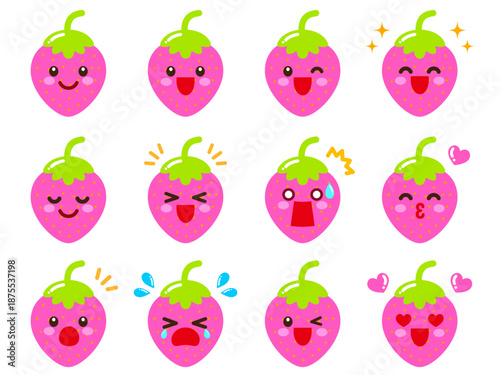 かわいい苺のイラスト素材セット5