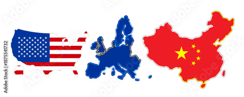 abstract flag colors of USA...