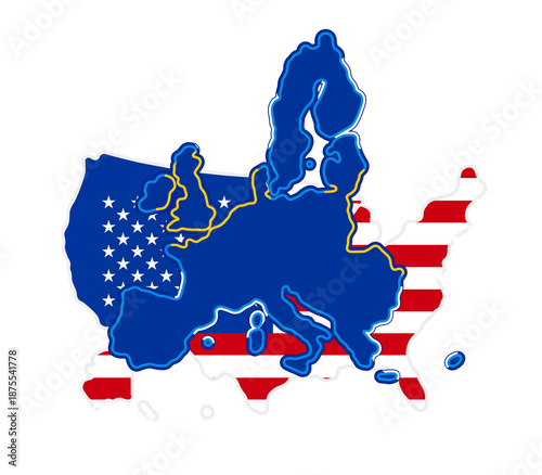 abstract flag colors of USA...