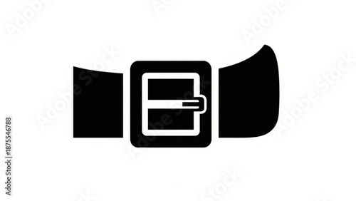 A minimalist icon of a smartwatch with a sleek design and flat style