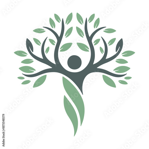Minimalist tree of life illustration