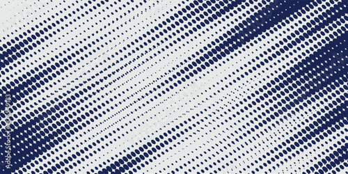 Abstract halftone wave dots background. Futuristic twisted grunge pattern, dots, circles. Vector modern optical pop art texture for posters, business cards and etc