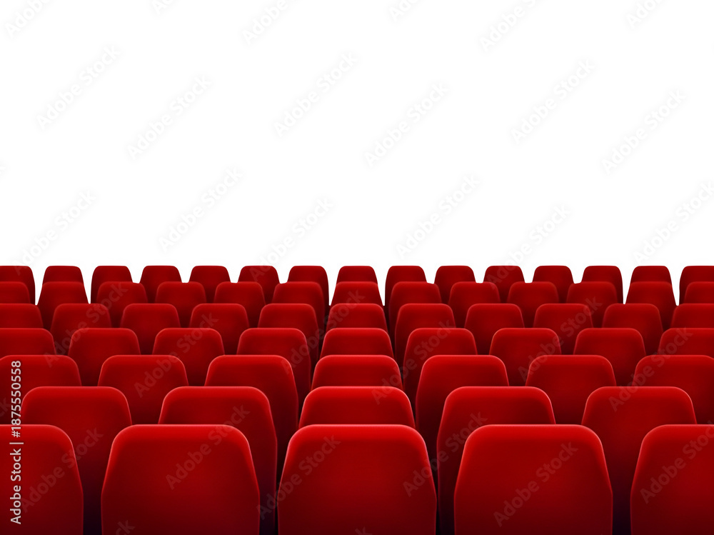 Fototapeta premium red chairs in a row