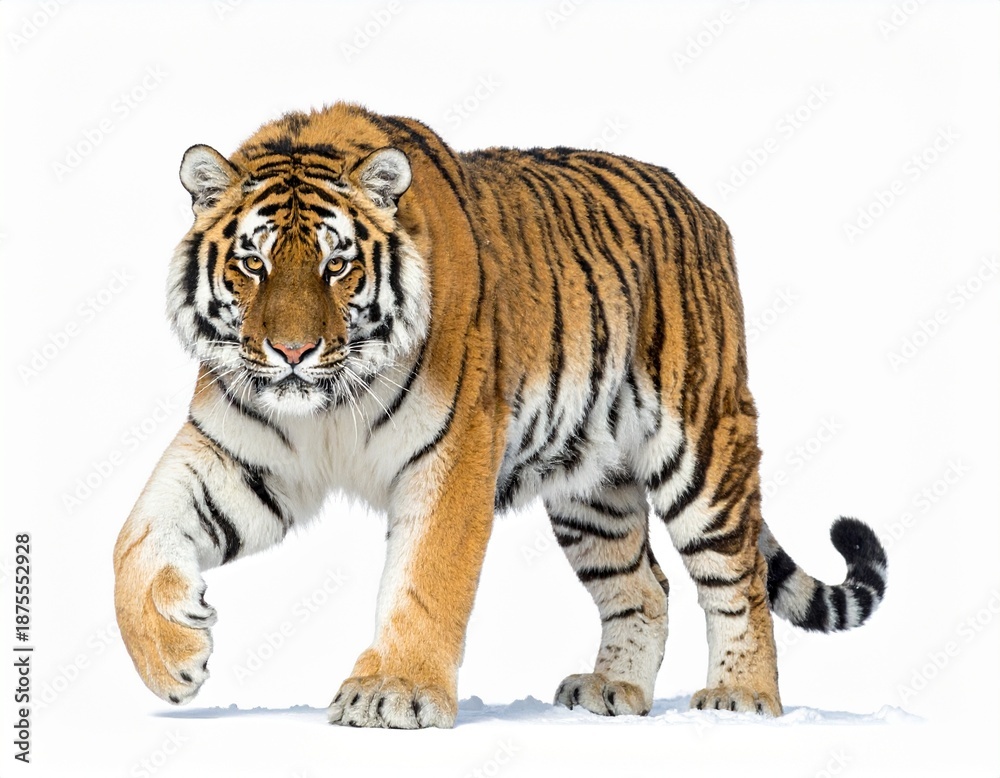 Obraz premium Tiger on a white background