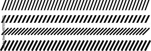 Abstract dashed border divider set vector illustration