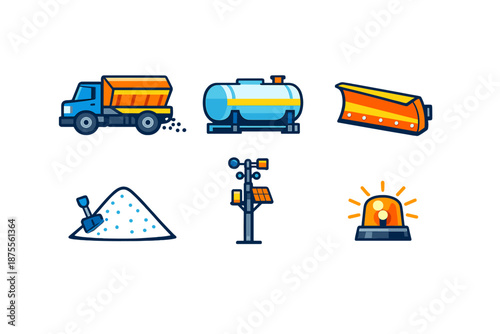 Winter service equipment icons