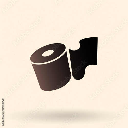 Vector Basic Icon of Toilet Paper