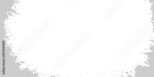 Abstract black and white grunge frame with textured paper and splash design