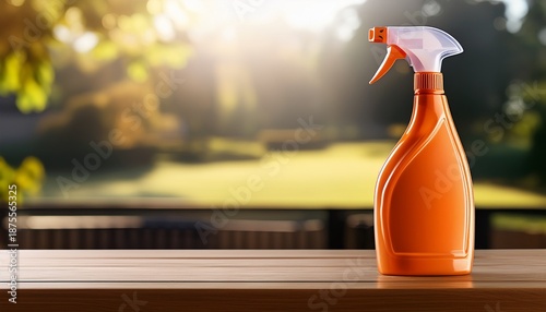 Wallpaper Mural Orange Cleaning Spray Bottle On Table Torontodigital.ca