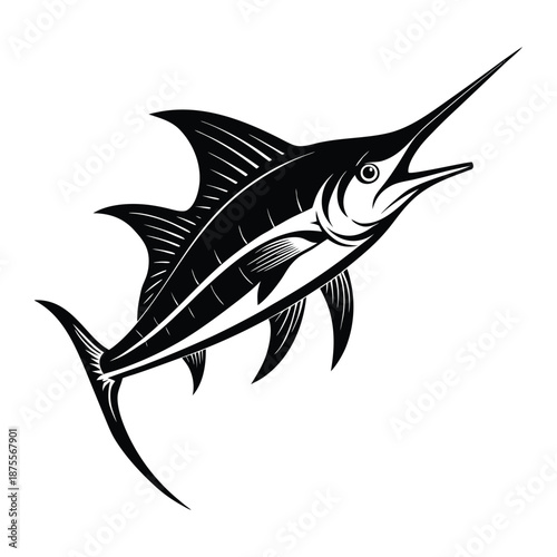 Swordfish Silhouette Vector Illustration