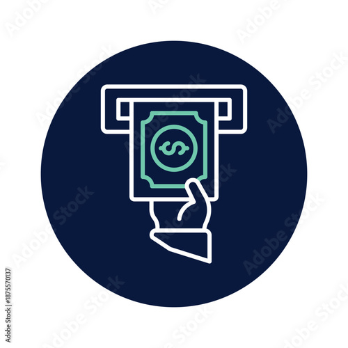 Withdraw vector, pixel perfect, illustrator file 
