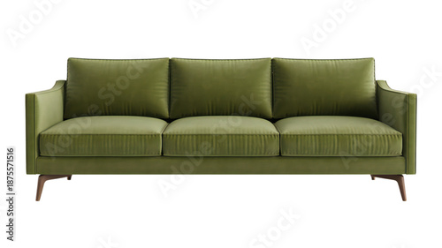 Green velvet sofa