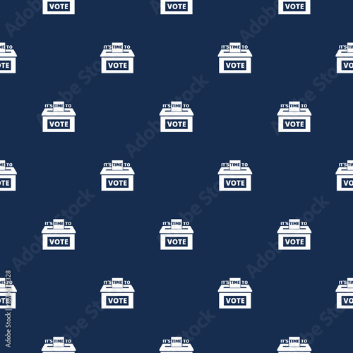 It`s time to vote seamless pattern isolated on color background