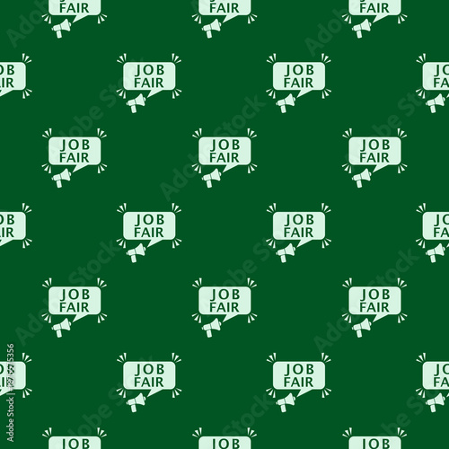 Job fair seamless pattern isolated on color  background