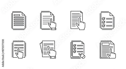 Digital document interaction icons