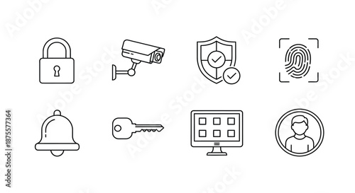 Security and surveillance icons