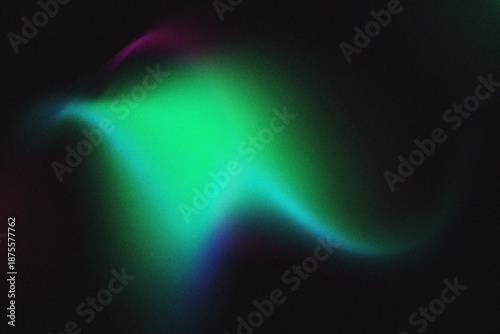 Abstract Vibrant Neon Aurora Waves