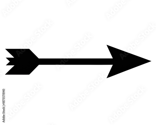 black silhouette of a arrow on a white background