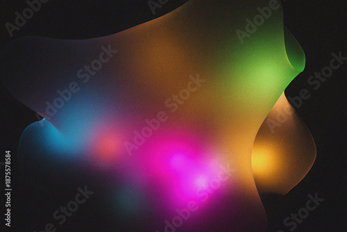 Abstract Colorful Glowing Fluid Background