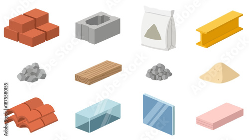Assorted Construction Materials and Building Supplies.