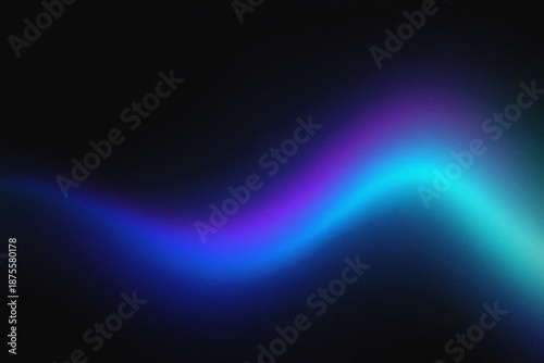 Abstract Glowing Blue Neon Wave