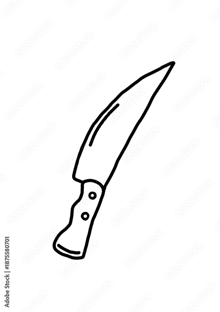 Obraz premium knife on a white background