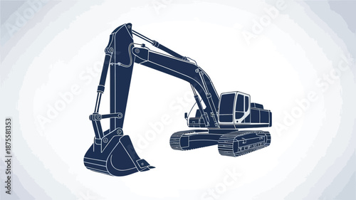 Heavy duty excavator machine for construction and excavation projects