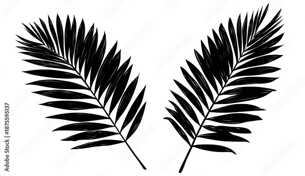 Obraz premium Artistic depiction of light streaks resembling plant fronds, set against a dark, contrasting background
