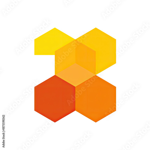 Free Download Colorful, geometric abstract of interlocking hexagons. Gradient hues against black background - GFXLoad