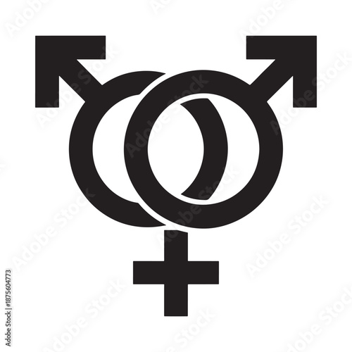intersex and transgender symbol combined with venus symbol