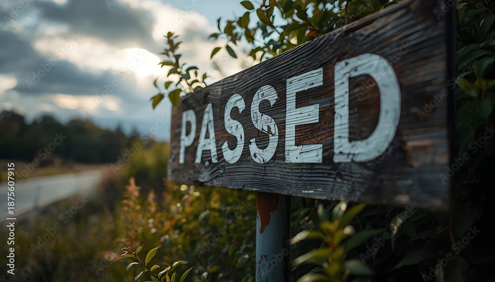 Fototapeta premium passed sign