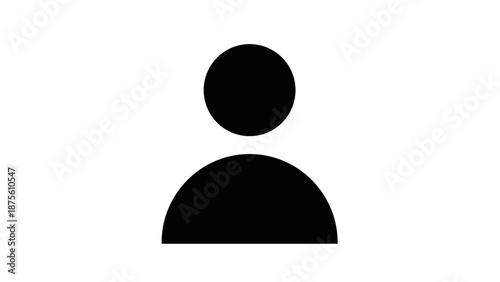 Black Silhouette of Person Icon.