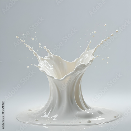 milk splash isolated on white background