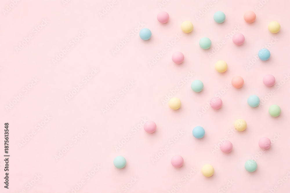 custom made wallpaper toronto digitalPastel colored balls pattern on pink background with copy space for text