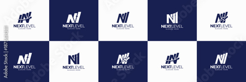 Letter N accounting and finacial logo design. Can be used for marketing, investment, business growth icon design template.