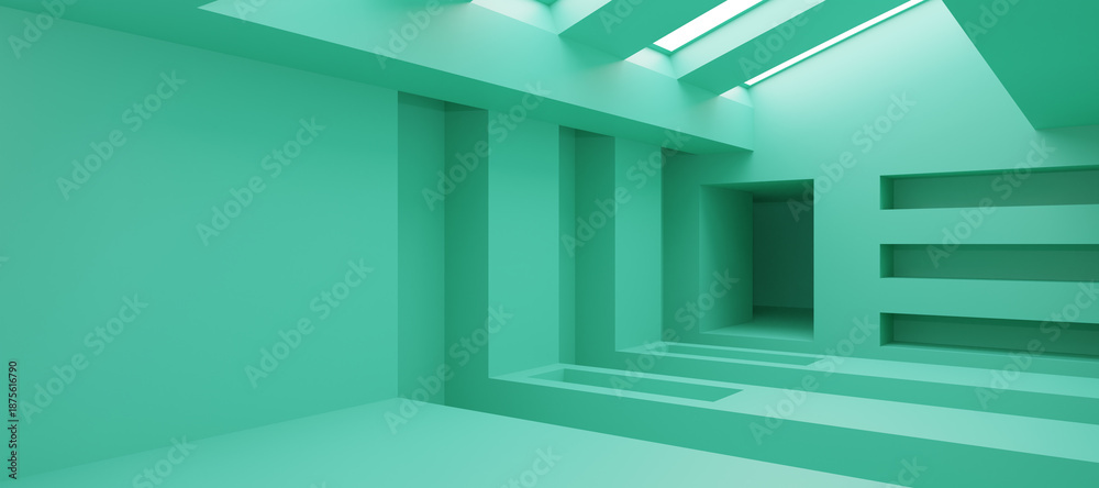 Fototapeta premium Abstract Architecture. 3d Render