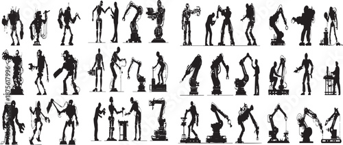 Humanoid Robot Silhouettes