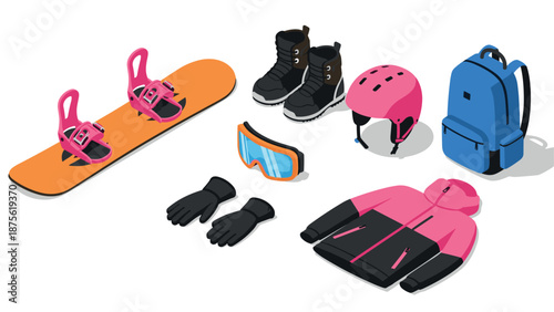 Essential isometric winter sports gear for snowboarding adventures